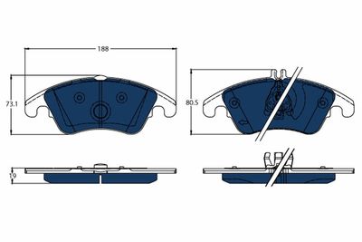 Brake Pad Set, disc brake TRW GDB1737BTE