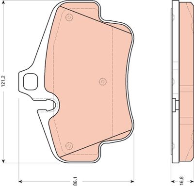 Brake Pad Set, disc brake TRW GDB1758
