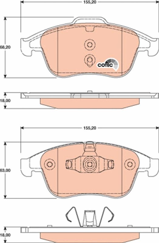 TRW GDB1790 Brake Pad Set, disc brake