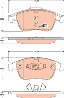 Brake Pad Set, disc brake TRW GDB1790