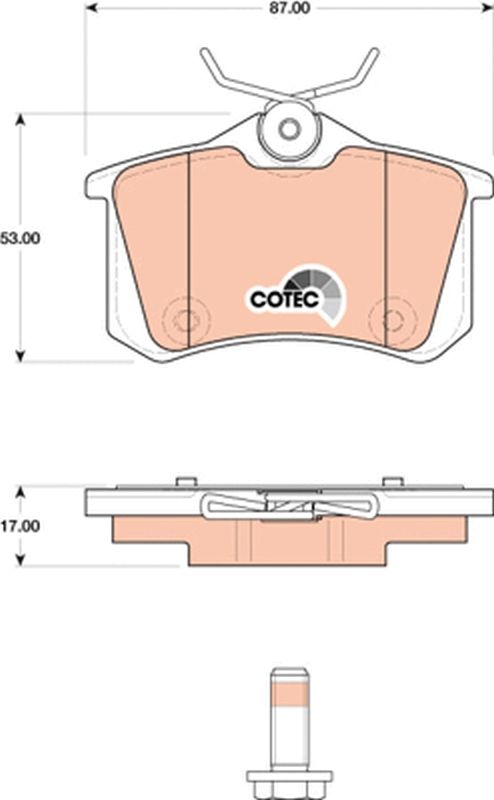 TRW GDB1813 Brake Pad Set, disc brake