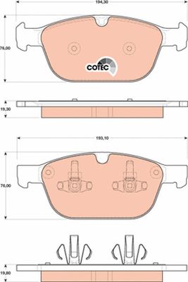 Brake Pad Set, disc brake TRW GDB1821