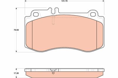 Brake Pad Set, disc brake TRW GDB1822