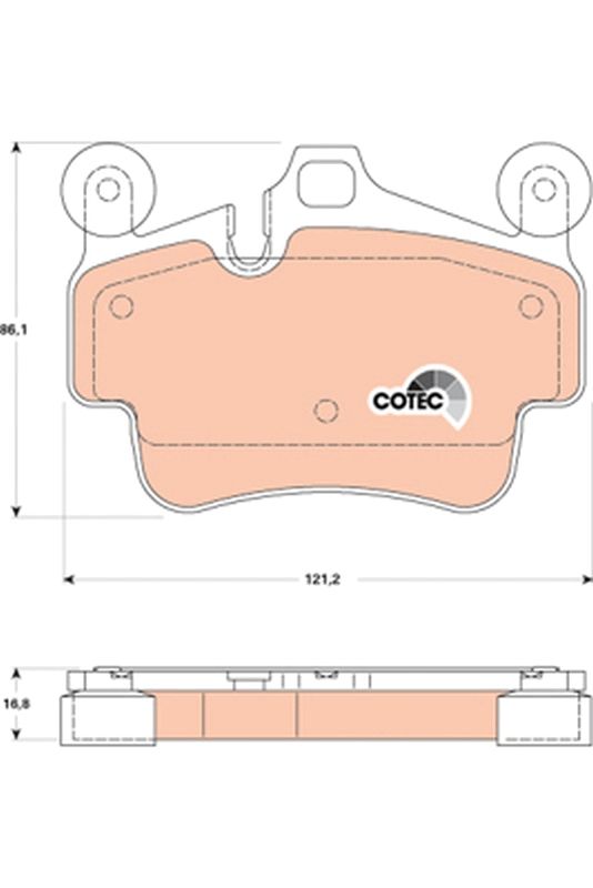 TRW GDB1836 Brake Pad Set, disc brake