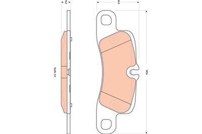 Brake Pad Set, disc brake TRW GDB1839