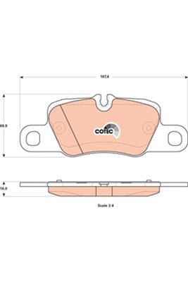 Brake Pad Set, disc brake TRW GDB1849