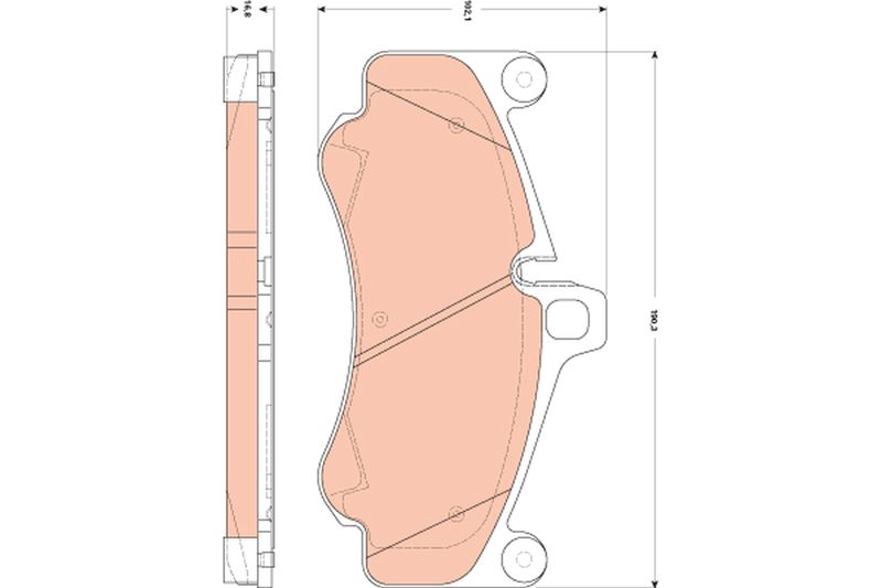 TRW GDB1863 Brake Pad Set, disc brake
