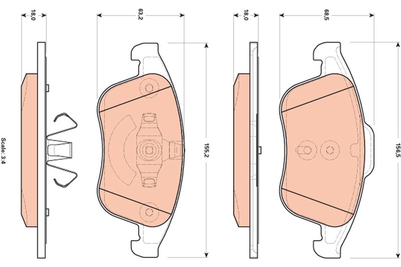 TRW GDB1896 Brake Pad Set, disc brake