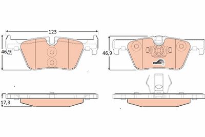Brake Pad Set, disc brake TRW GDB1919
