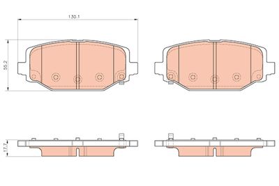 Brake Pad Set, disc brake TRW GDB1936