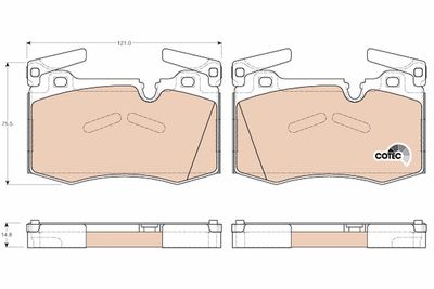 Brake Pad Set, disc brake TRW GDB1948