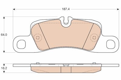 Brake Pad Set, disc brake TRW GDB1962