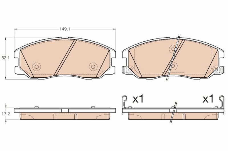 TRW GDB1978 Brake Pad Set, disc brake