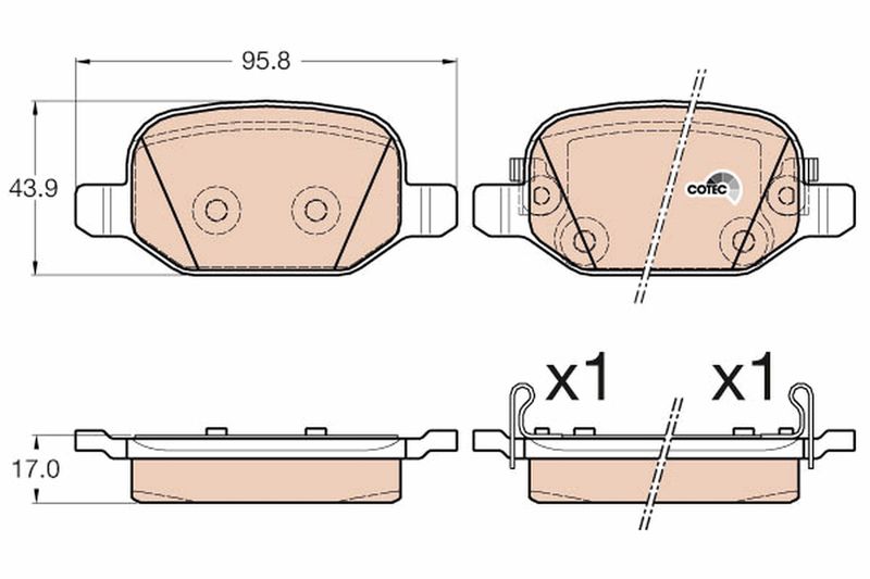 TRW GDB2002 Brake Pad Set, disc brake