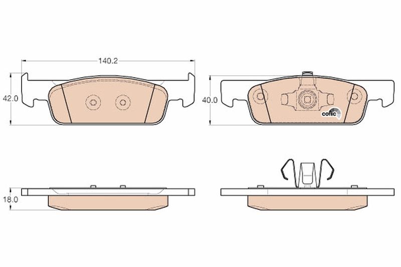 TRW GDB2016 Brake Pad Set, disc brake