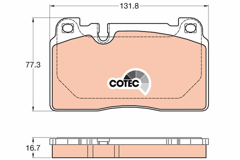TRW GDB2022 Brake Pad Set, disc brake