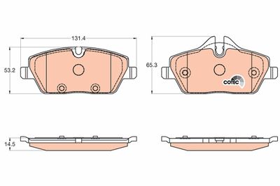 Brake Pad Set, disc brake TRW GDB2038