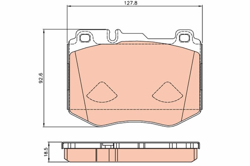 TRW GDB2081 Brake Pad Set, disc brake