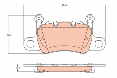 Brake Pad Set, disc brake TRW GDB2104