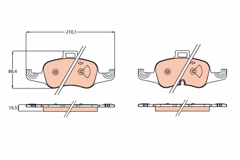 TRW GDB2120 Brake Pad Set, disc brake