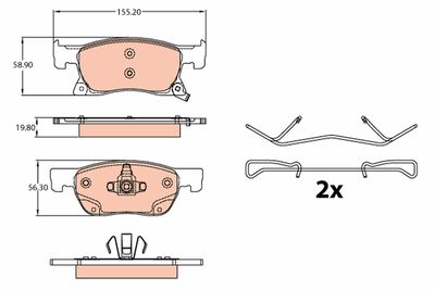 Brake Pad Set, disc brake TRW GDB2138