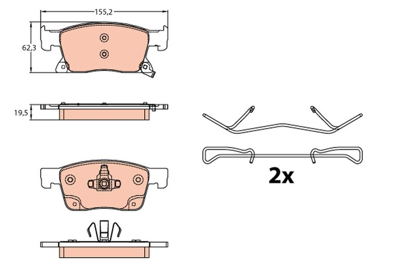 TRW GDB2139 Brake Pad Set, disc brake