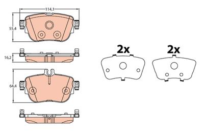 Brake Pad Set, disc brake TRW GDB2155