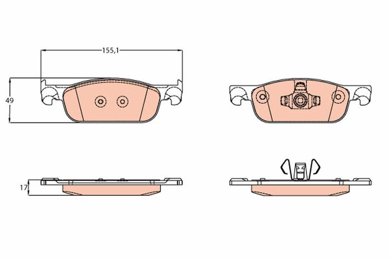 TRW GDB2157 Brake Pad Set, disc brake