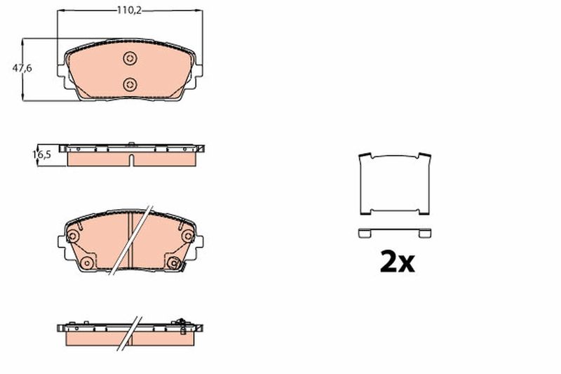 TRW GDB2160 Brake Pad Set, disc brake