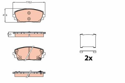 Brake Pad Set, disc brake TRW GDB2160