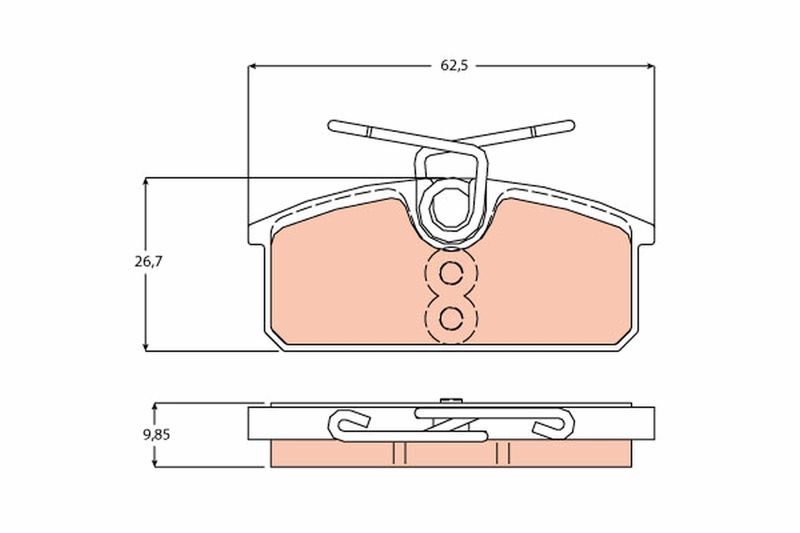 TRW GDB2165 Brake Pad Set, disc brake