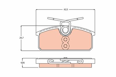 Brake Pad Set, disc brake TRW GDB2165