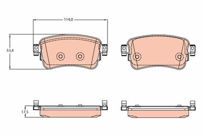 Brake Pad Set, disc brake TRW GDB2166