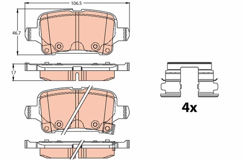 TRW GDB2180 Brake Pad Set, disc brake