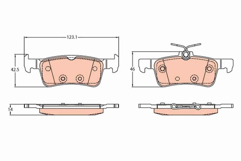 TRW GDB2194 Brake Pad Set, disc brake