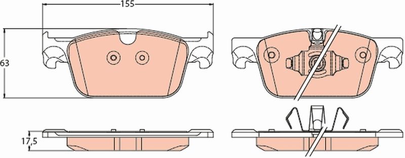 TRW GDB2221 Brake Pad Set, disc brake