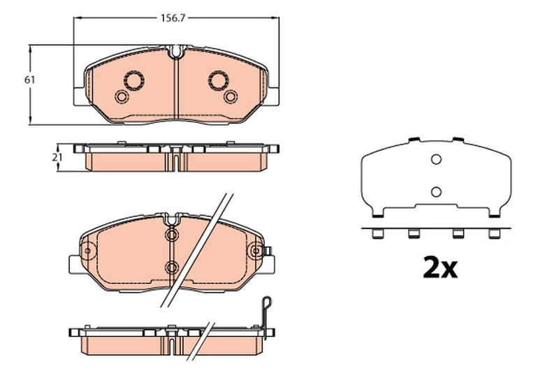 TRW GDB2227 Brake Pad Set, disc brake