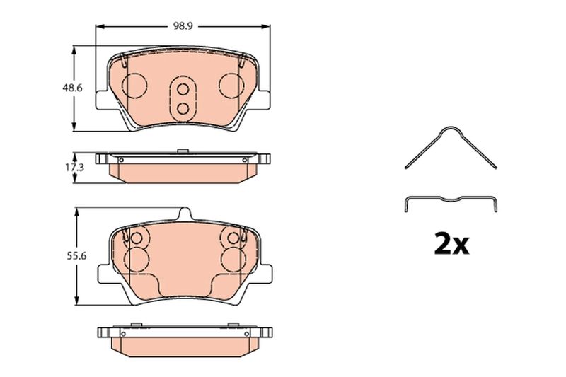 TRW GDB2277 Brake Pad Set, disc brake