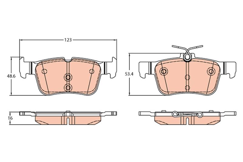 TRW GDB2313 Brake Pad Set, disc brake