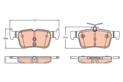 Brake Pad Set, disc brake TRW GDB2313