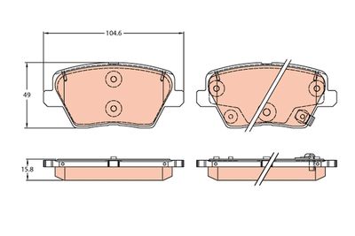 Brake Pad Set, disc brake TRW GDB2319