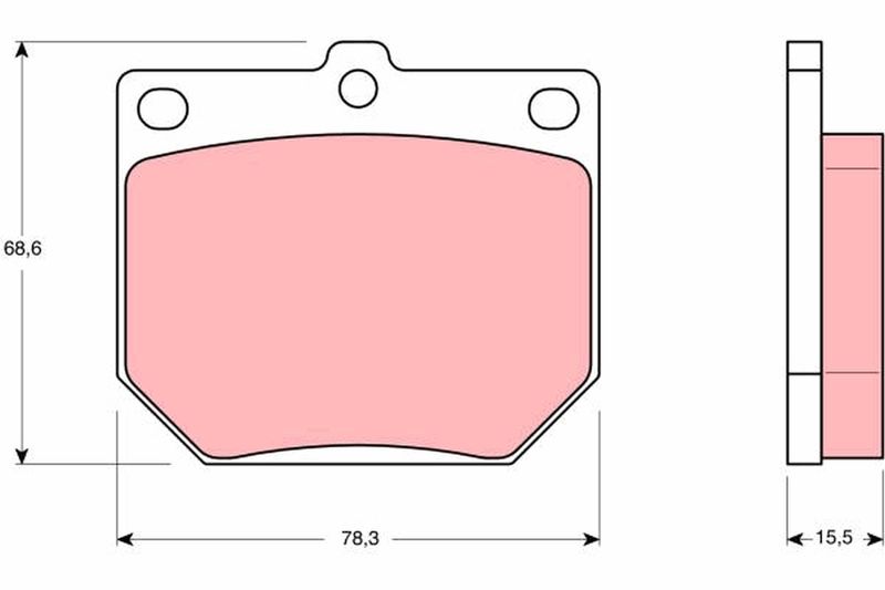 TRW GDB232 Brake Pad Set, disc brake