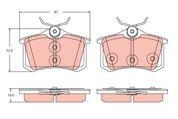 TRW GDB2357 Brake Pad Set, disc brake