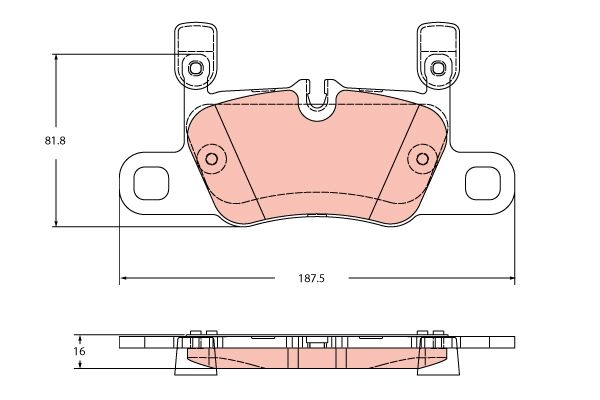 TRW GDB2369 Brake Pad Set, disc brake