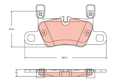 Brake Pad Set, disc brake TRW GDB2369