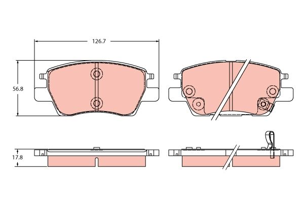 TRW GDB2387 Brake Pad Set, disc brake