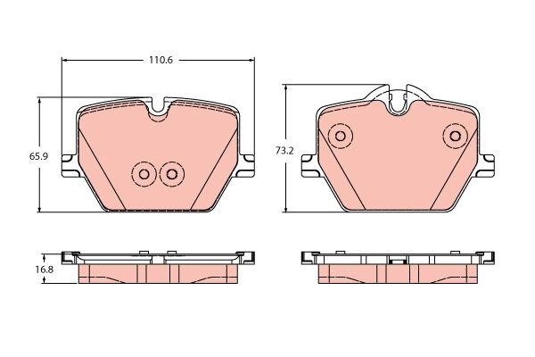 TRW GDB2419 Brake Pad Set, disc brake