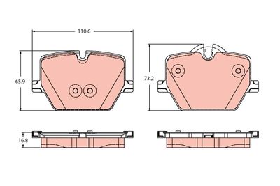 Brake Pad Set, disc brake TRW GDB2419