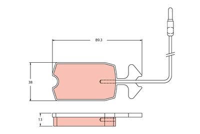 Brake Pad Set, disc brake TRW GDB2440