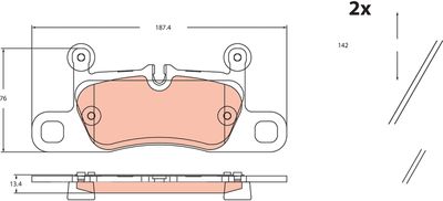 Brake Pad Set, disc brake TRW GDB2465